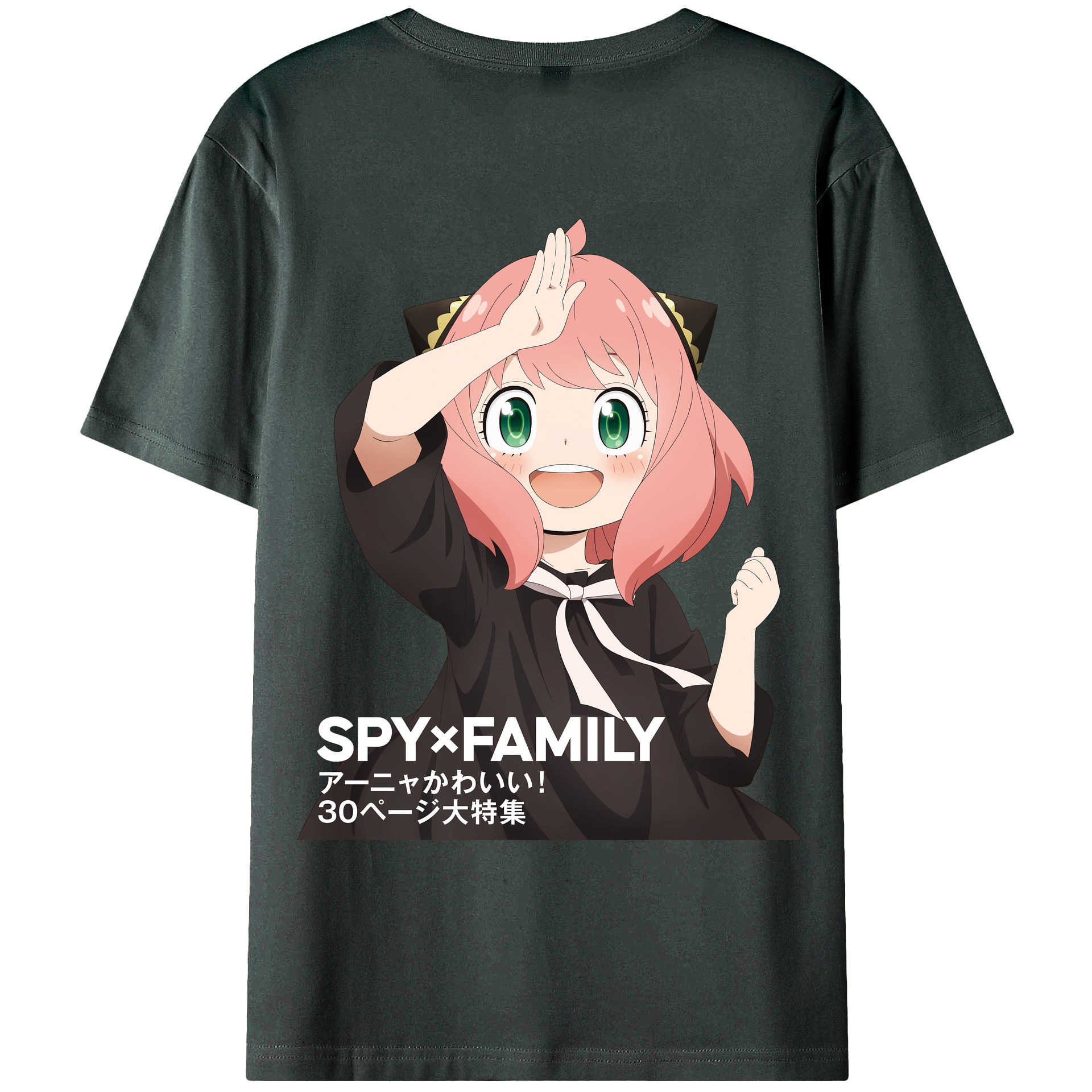 （画像用） SPY×FAMILY间谍家家酒 綿100％ メンズ半袖Tシャツ（バックプリント） 通気性